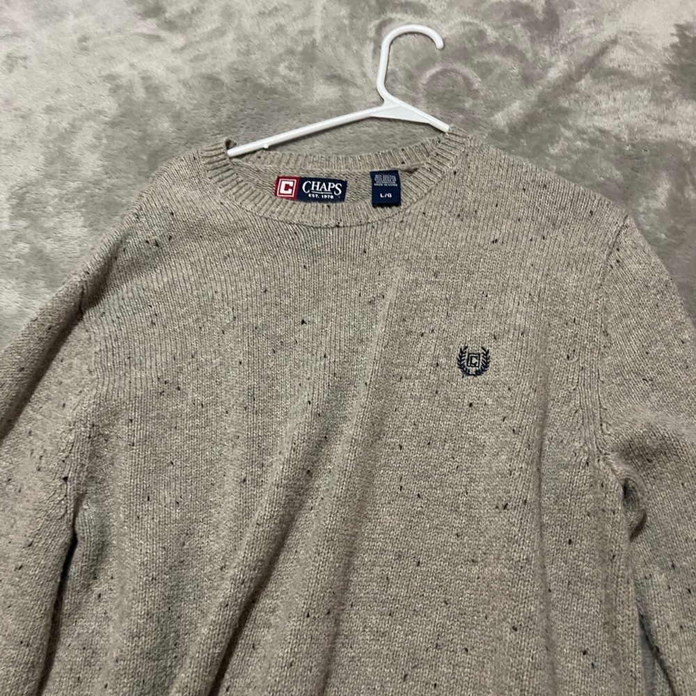 Chaps Beige Knit Sweater